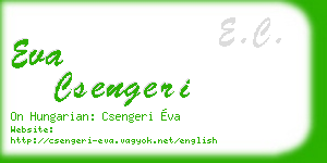 eva csengeri business card