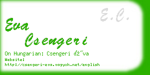 eva csengeri business card